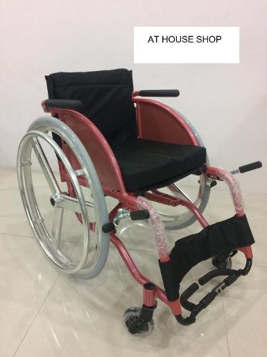 รถเข็นสำหรับคนพิการ อลูมิเนียมอัลลอยด์ รุ่น Pink Dash (Item code 10294)